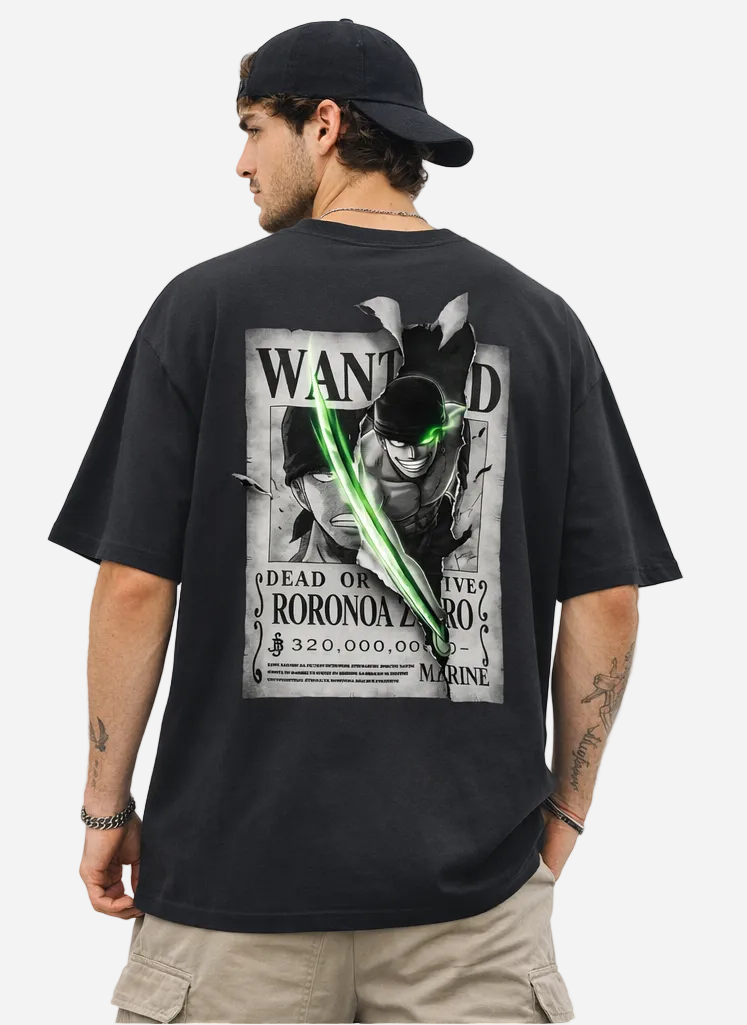 Camiseta One Piece Zoro. T-Shirt One Piece. Maglietta One Piece. Maillot One Piece