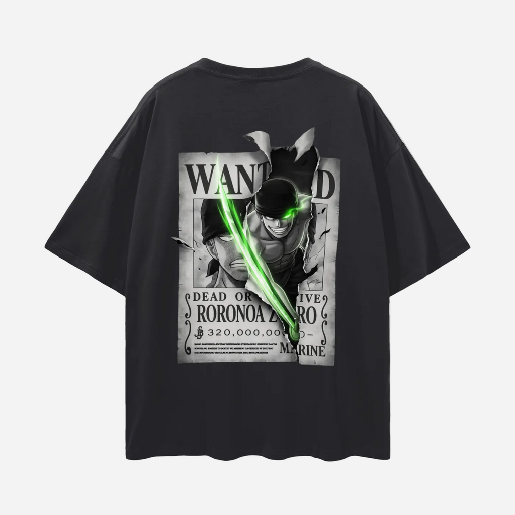 Camiseta One Piece Zoro. T-Shirt One Piece. Maglietta One Piece. Maillot One Piece